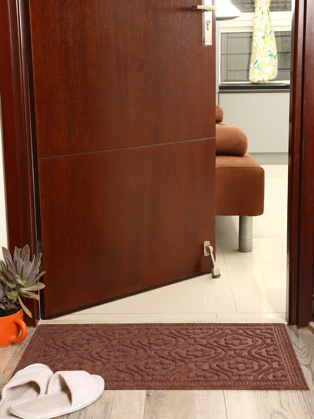 

Athome by Nilkamal Brown Printed Doormat
