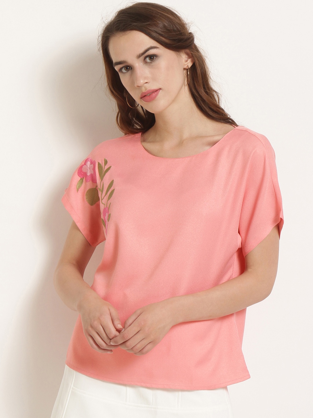 

RARE Women Pink Solid Top