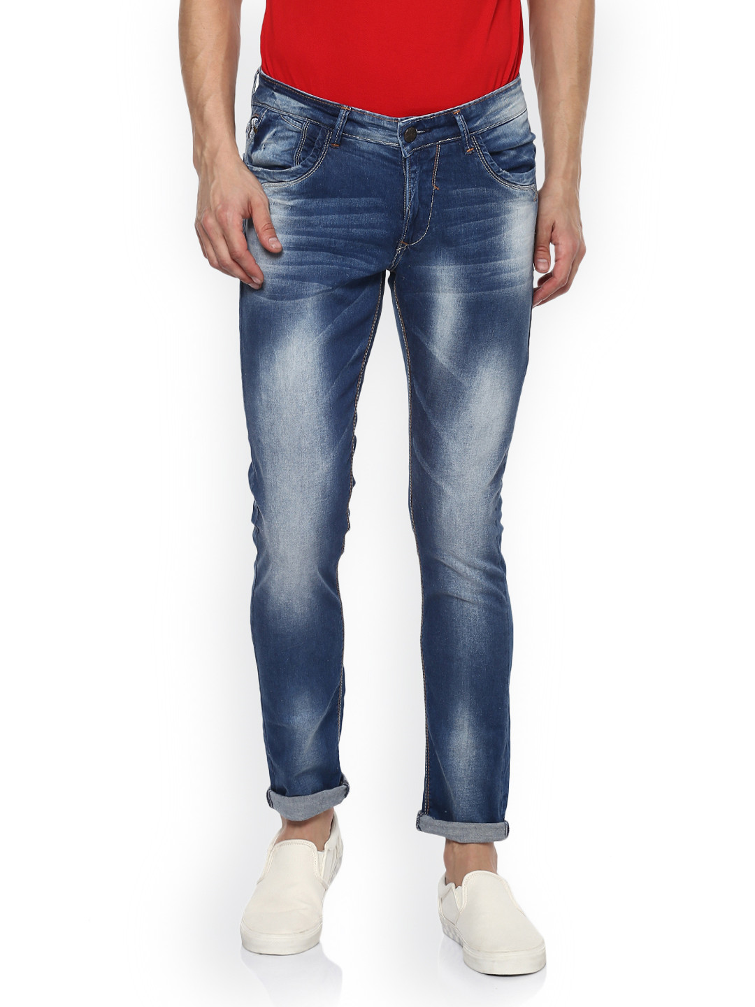 

SPYKAR Men Blue Skinny Fit Low-Rise Clean Look Jeans