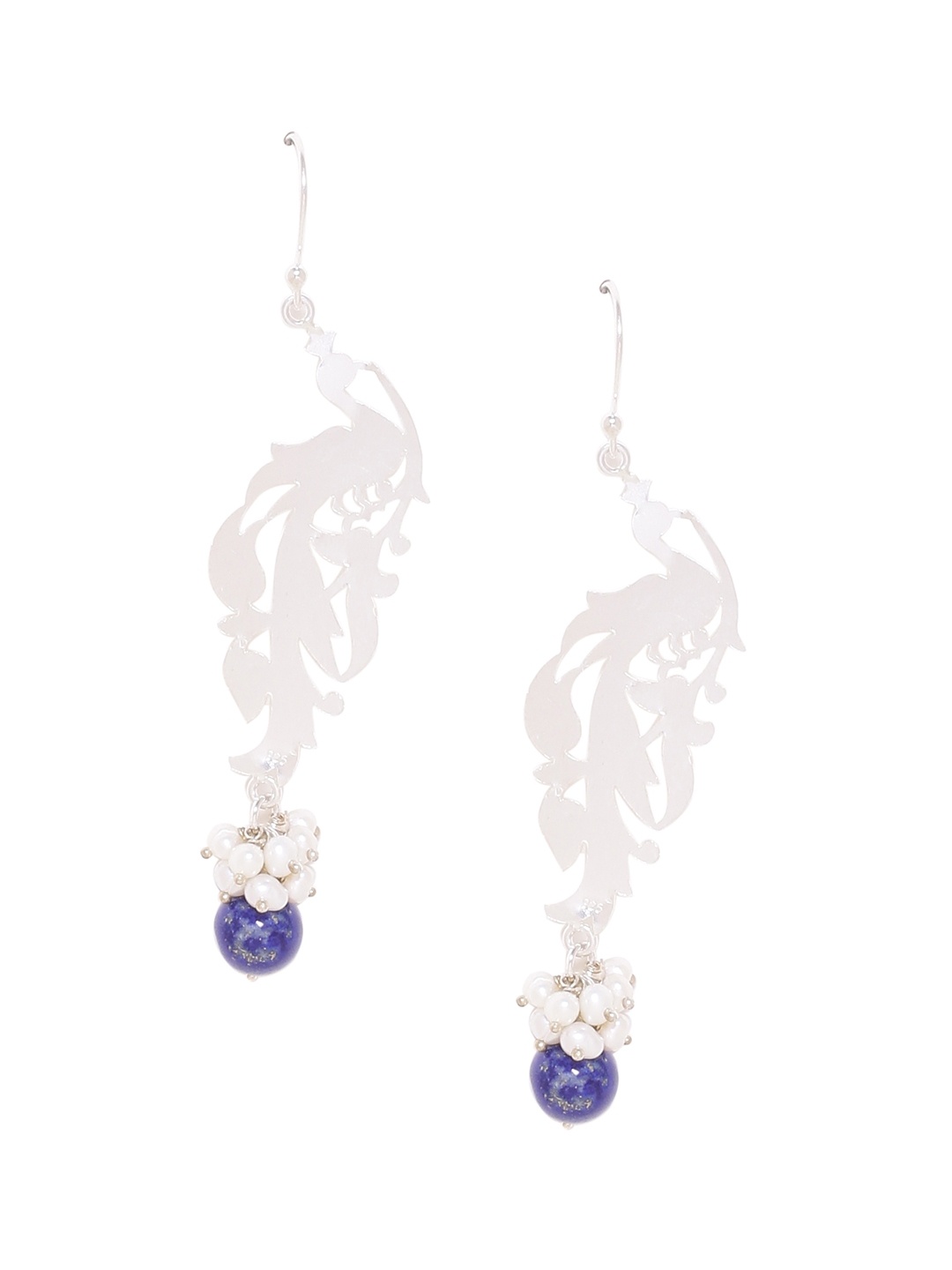 

Silvermerc Designs 22-Karat Gold-Plated Silver-Toned Contemporary Sterling Silver Drop Earrings