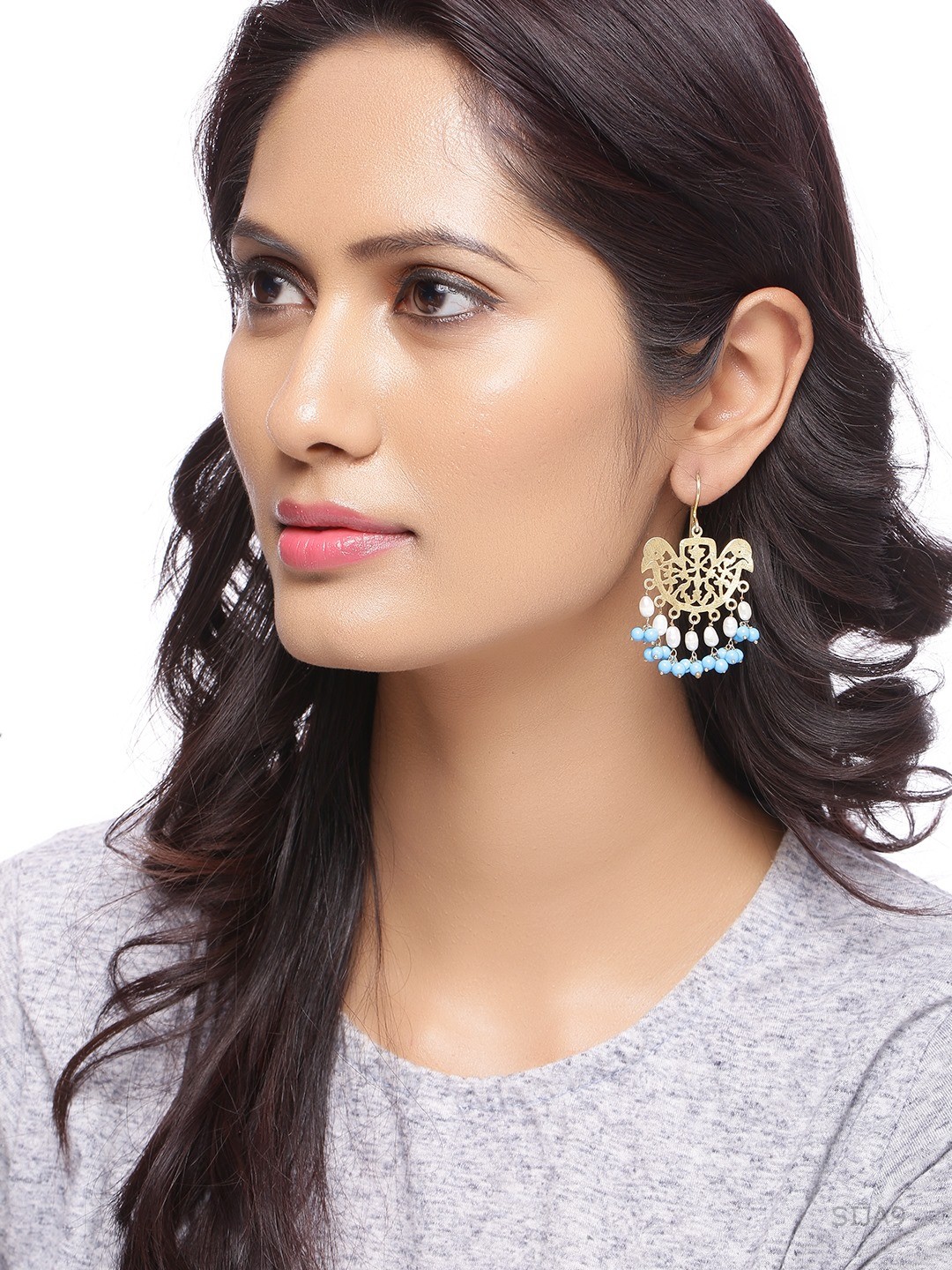 

Silvermerc Designs 22-Karat Gold-Plated & Turquoise Blue Sterling Silver Classic Drop Earrings