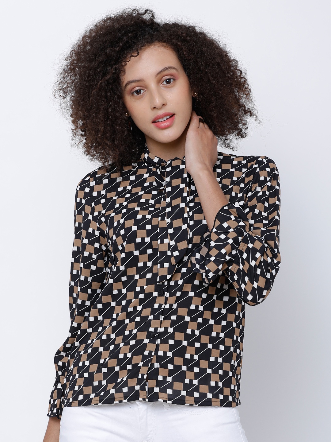 

Tokyo Talkies Women Black Printed Top