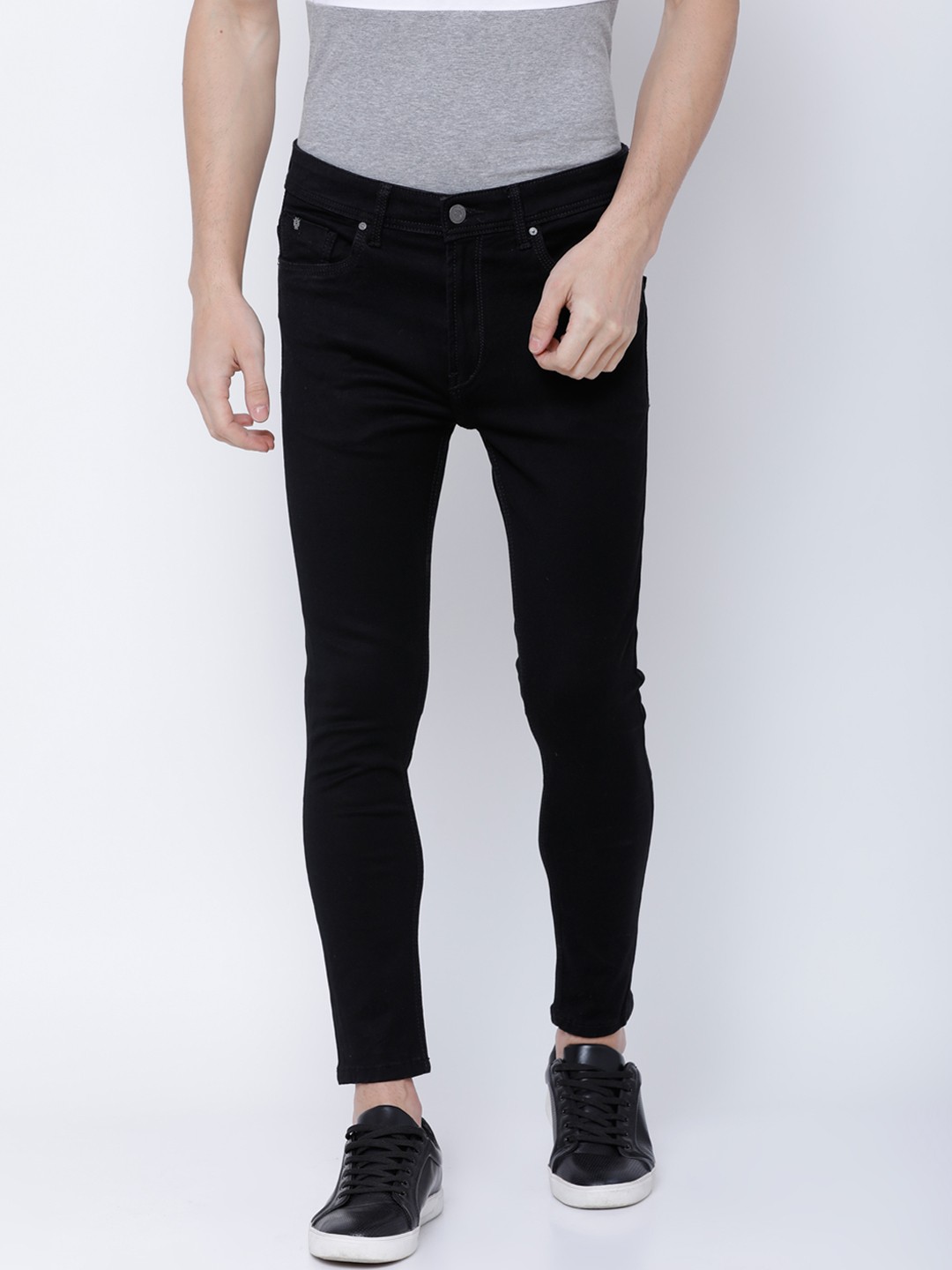 

LOCOMOTIVE Men Black Skinny Fit Mid-Rise Clean Look Stretchable Jeans