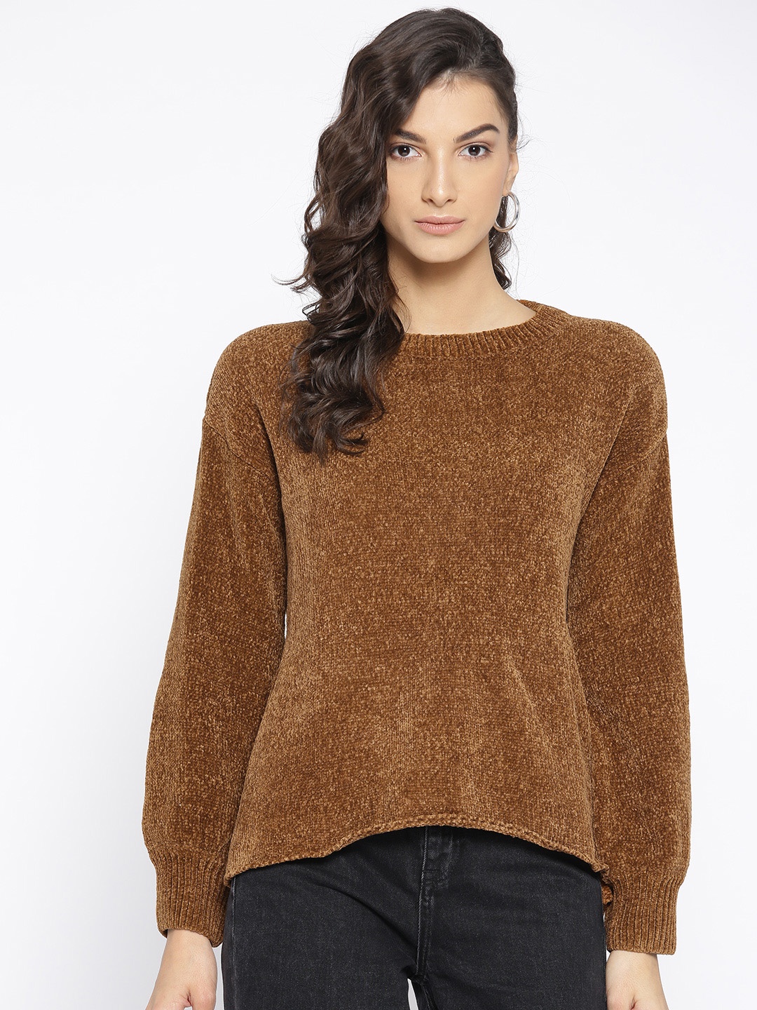 

Roadster Women Brown Solid Pullover