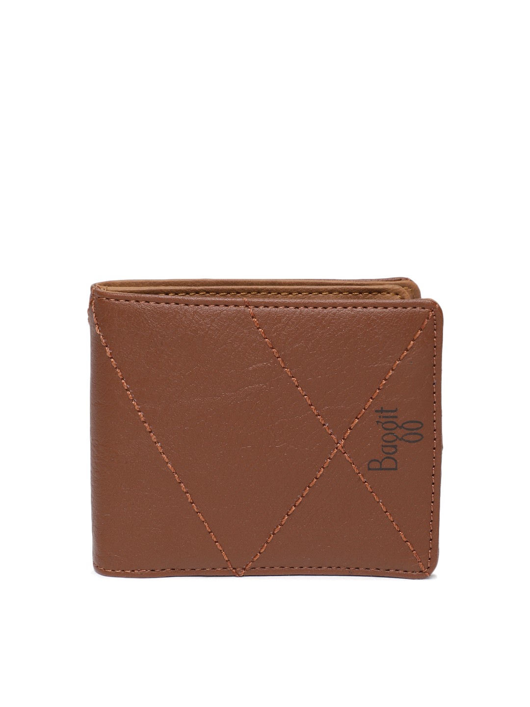 

Baggit Men Brown Textured Two Fold Wallet