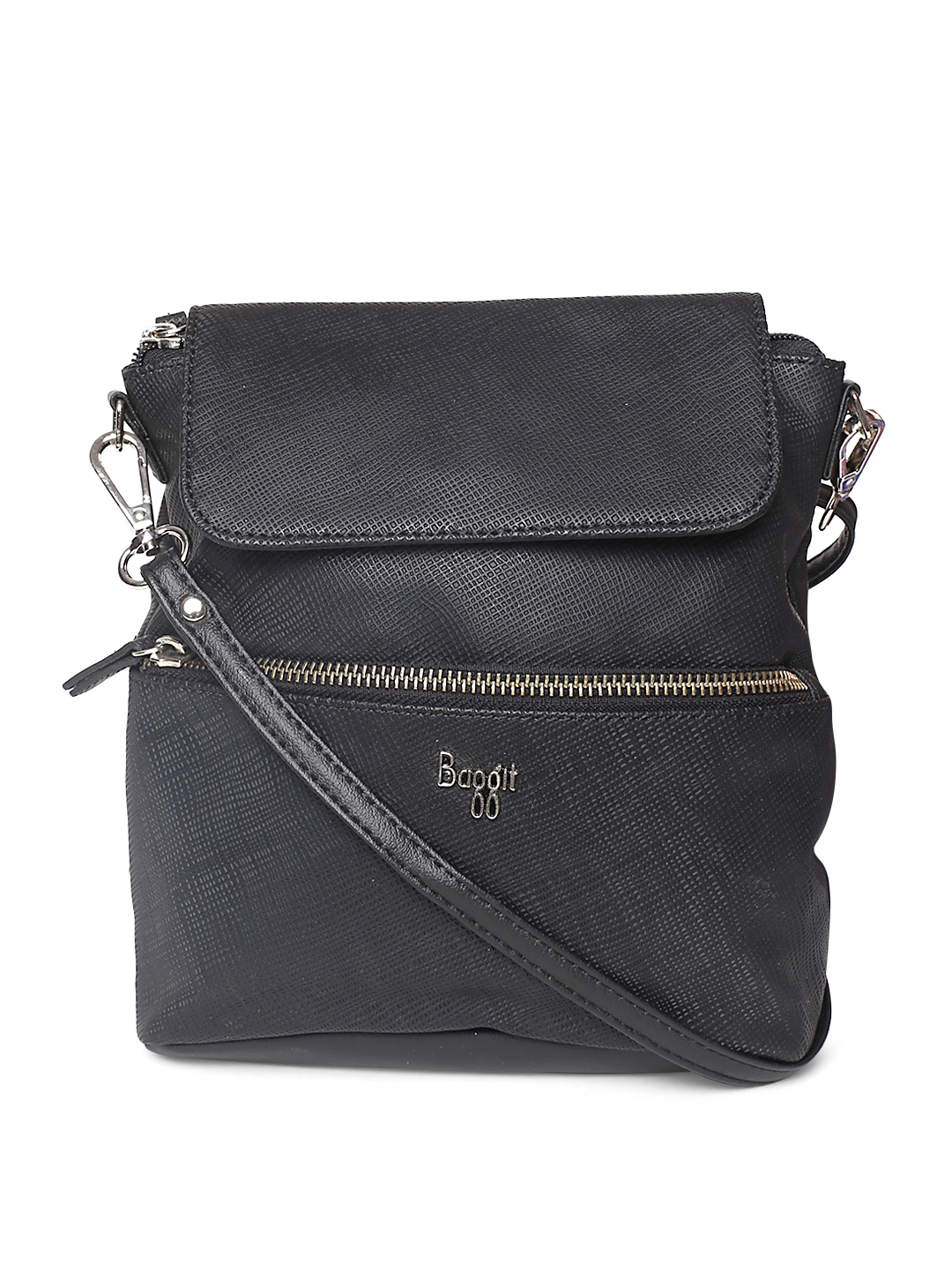 

Baggit Black Solid Sling Bag