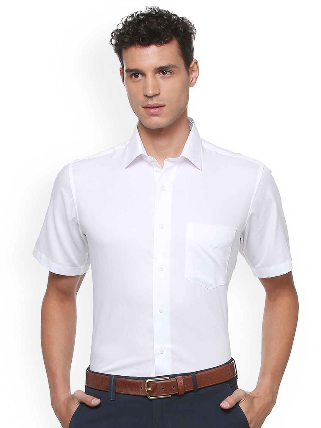

Van Heusen Men White Regular Fit Solid Formal Shirt