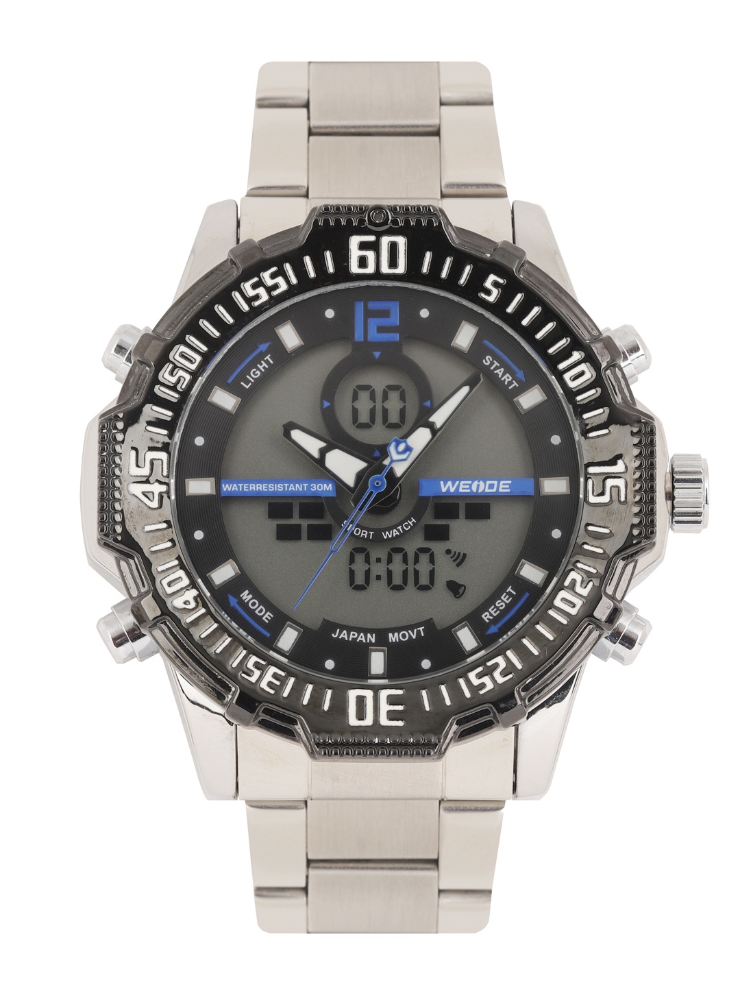 

WEIDE Men Silver-Toned Analogue and Digital Watch WH6105