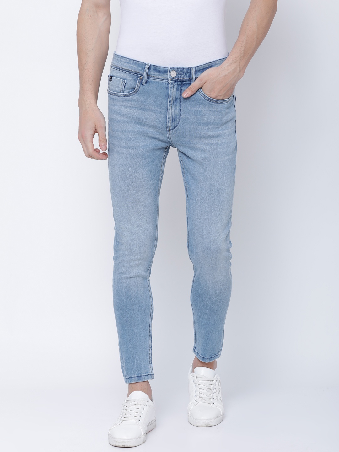 

LOCOMOTIVE Men Blue Skinny Fit Mid-Rise Clean Look Stretchable Jeans