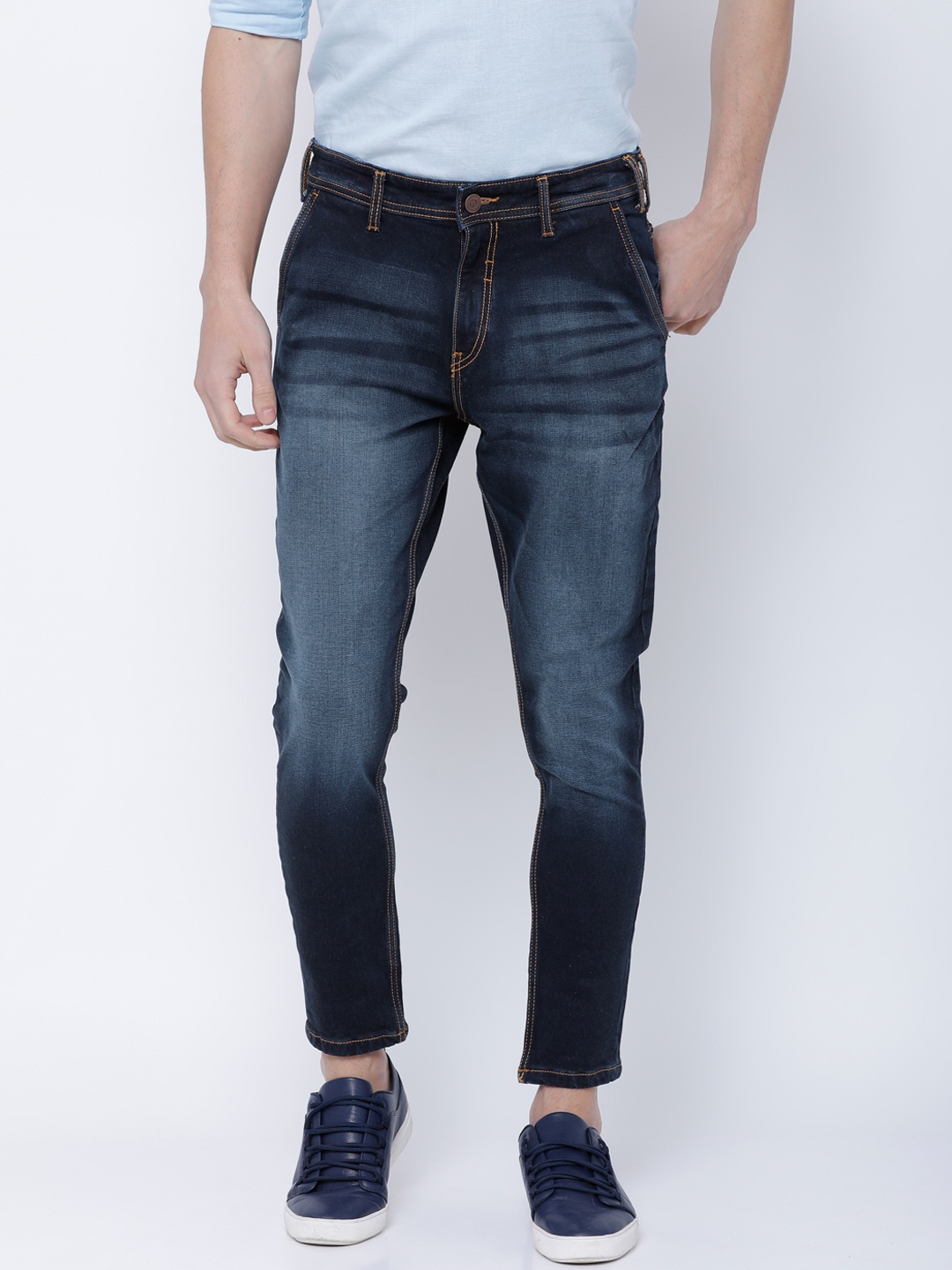 

LOCOMOTIVE Men Blue Slim Fit Mid-Rise Clean Look Stretchable Jeans
