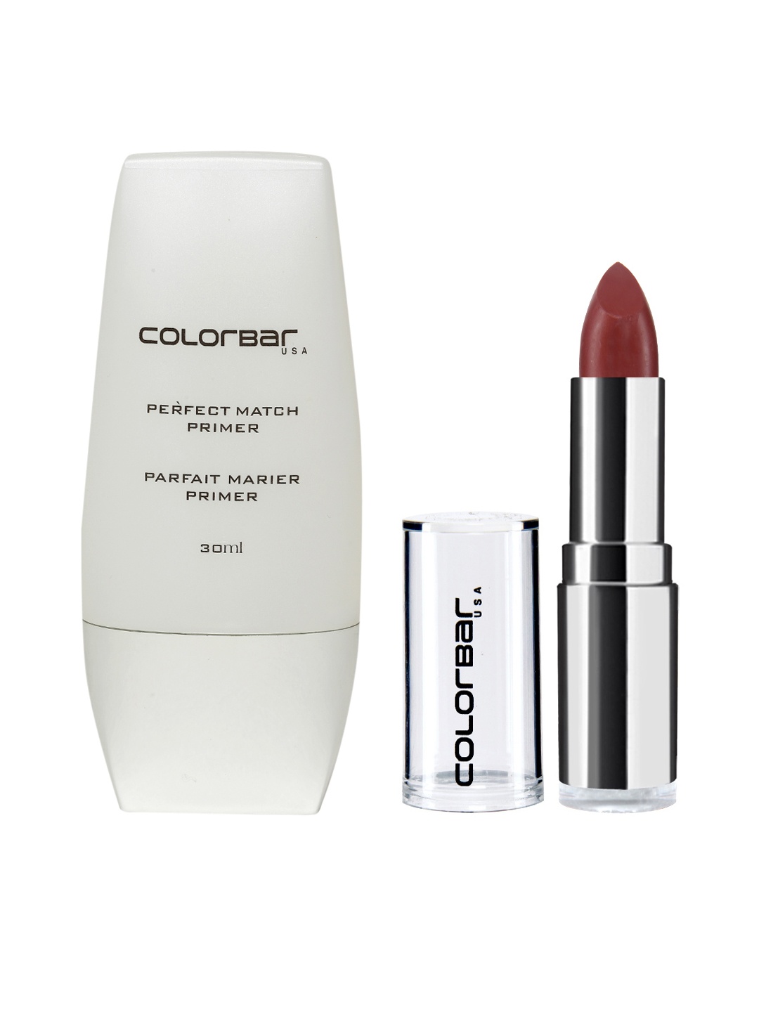 

ColorBar Women Set of Velvet Matte Lipstick & Perfect Match Primer, White