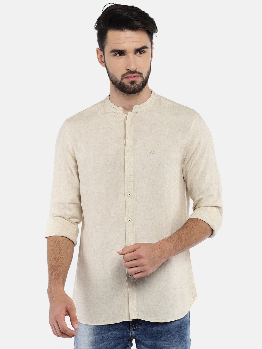 

SPYKAR Men Beige Slim Fit Solid Casual Shirt