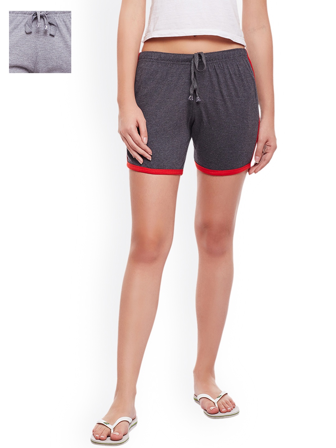 

VIMAL JONNEY Pack Of 2 Lounge Shorts F7_ANTHRA_MLNG_02, Charcoal