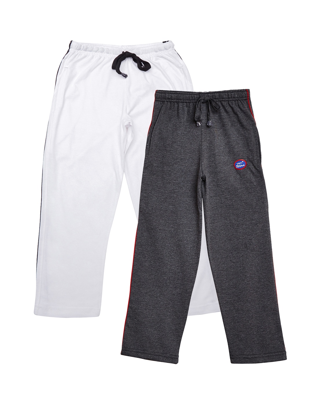 

VIMAL JONNEY Boys Pack of 2 Slim Fit Track Pants, Charcoal