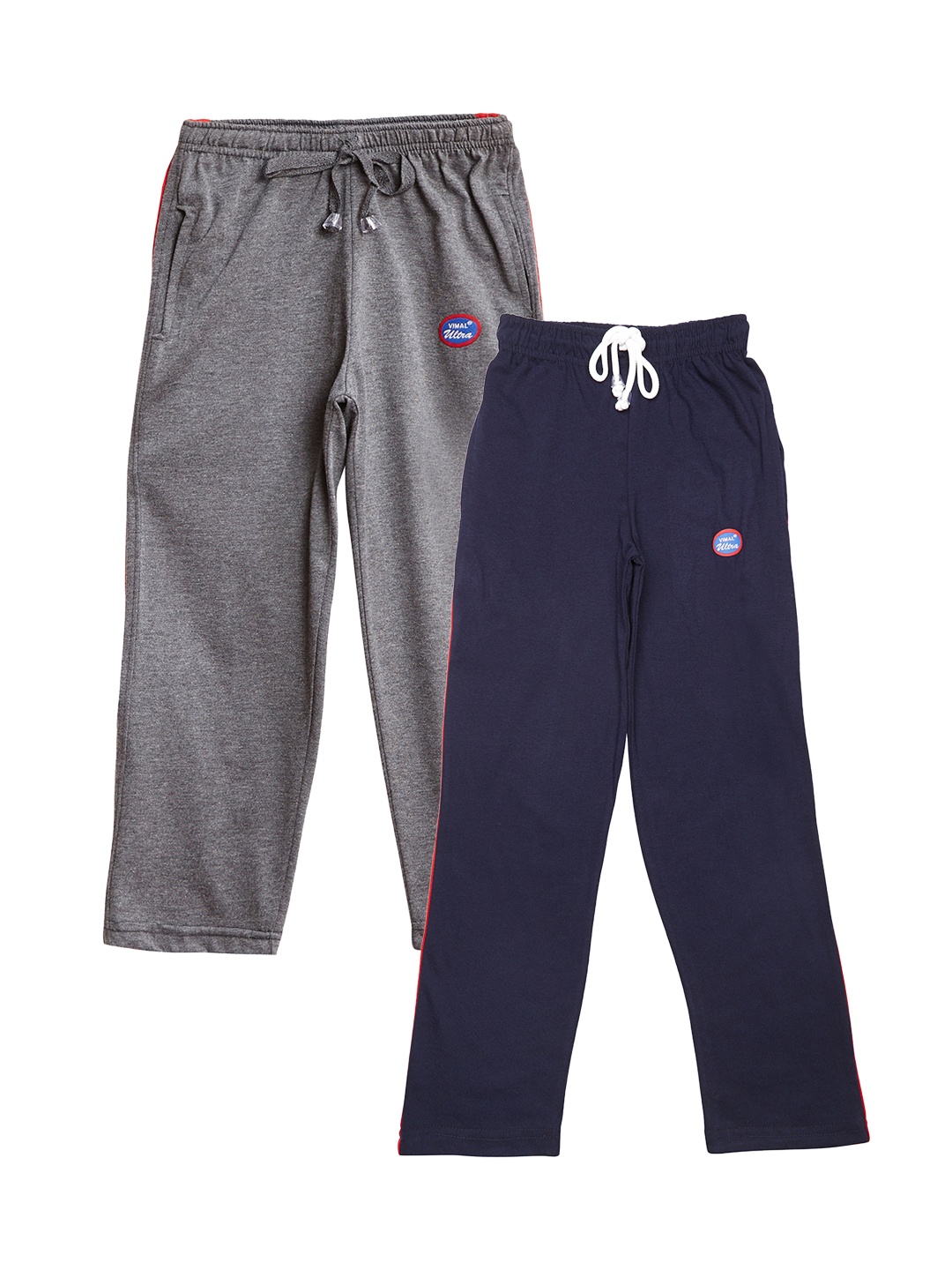 

VIMAL JONNEY Boys Pack of 2 Slim Fit Track Pants, Navy blue
