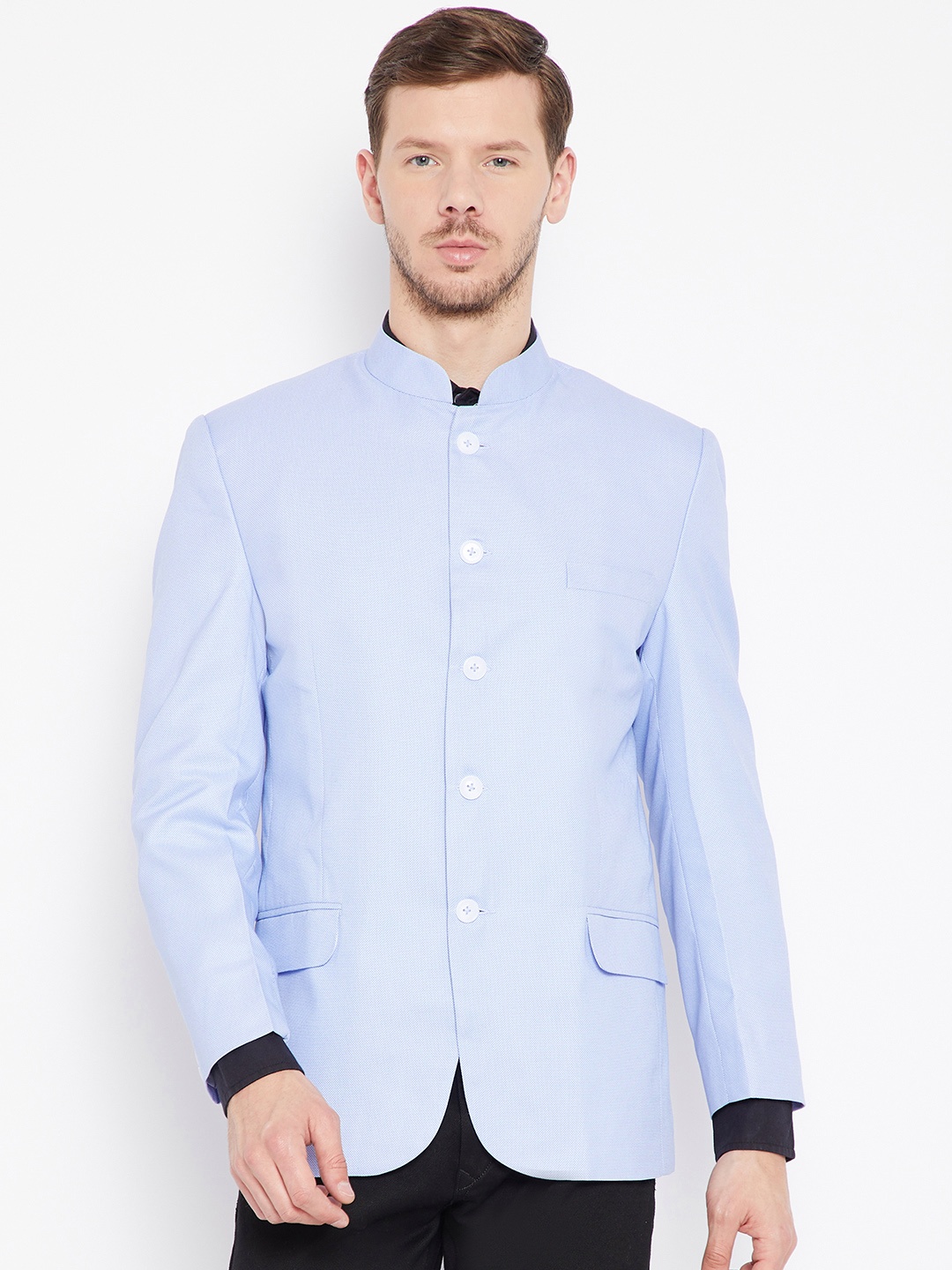 

Shaftesbury London Blue Regular Fit Formal Blazer