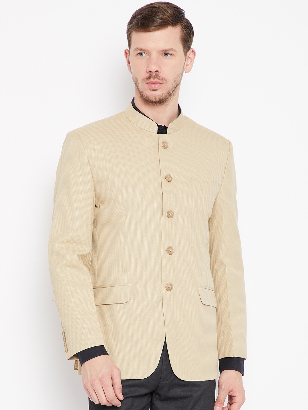 

Shaftesbury London Beige Regular Fit Formal Blazer