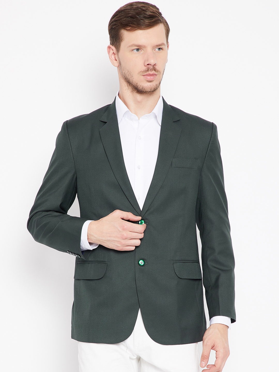 

Shaftesbury London Green Regular Fit Semiformal Blazer