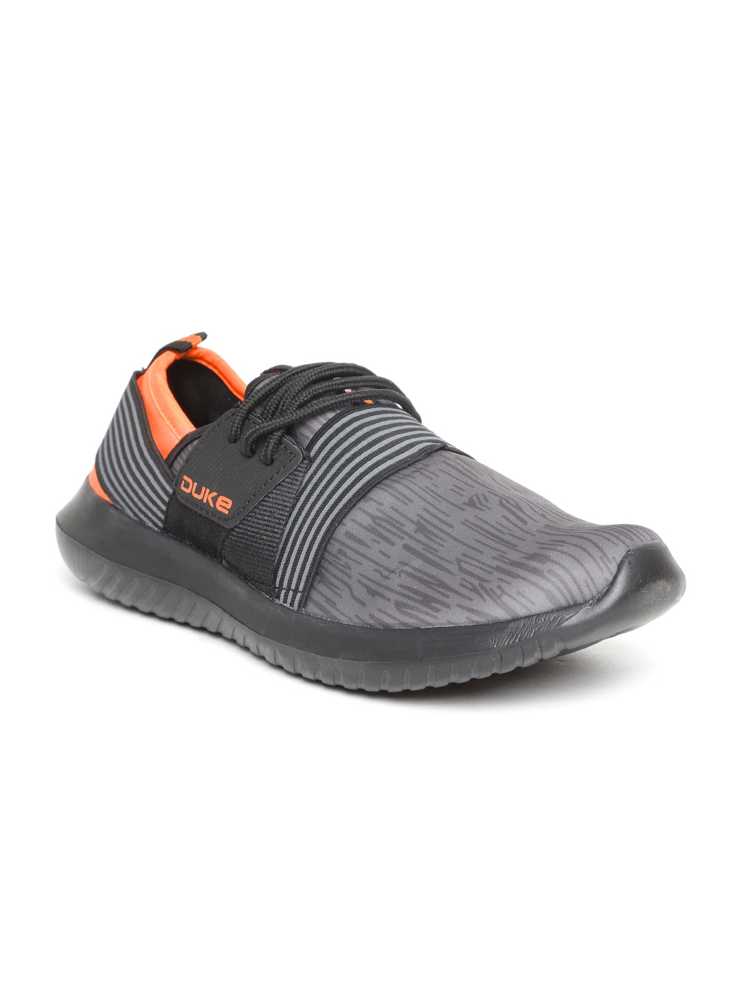 

Duke Men Grey Printed Running Shoes