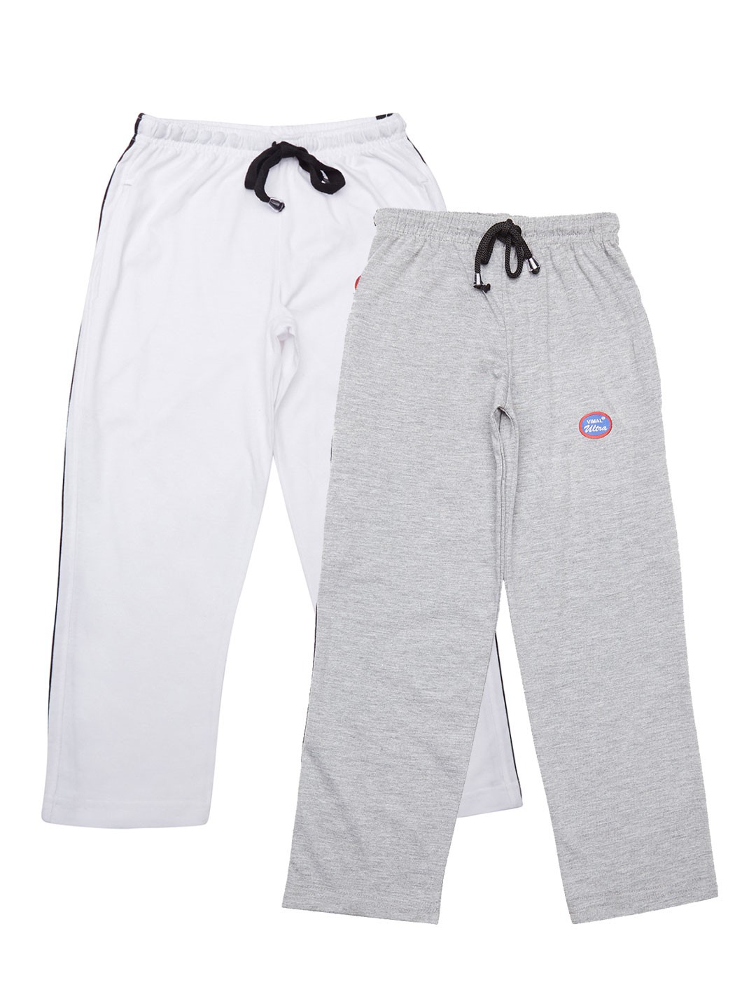 

VIMAL JONNEY Girls Pack of 2 Grey & White Regular Track Pants