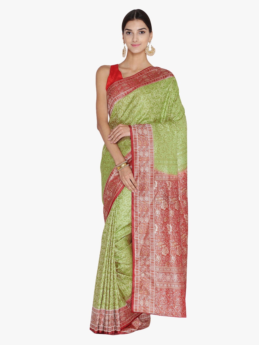 

Chhabra 555 Green Art Silk Woven Design Banarasi Saree