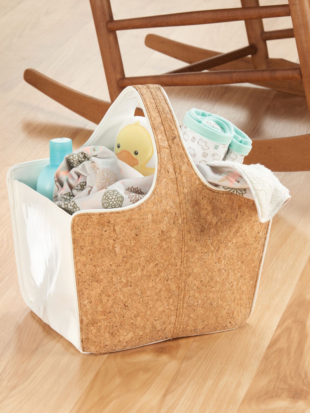 

InterDesign Beige & White PU Leather Multipurpose Organiser