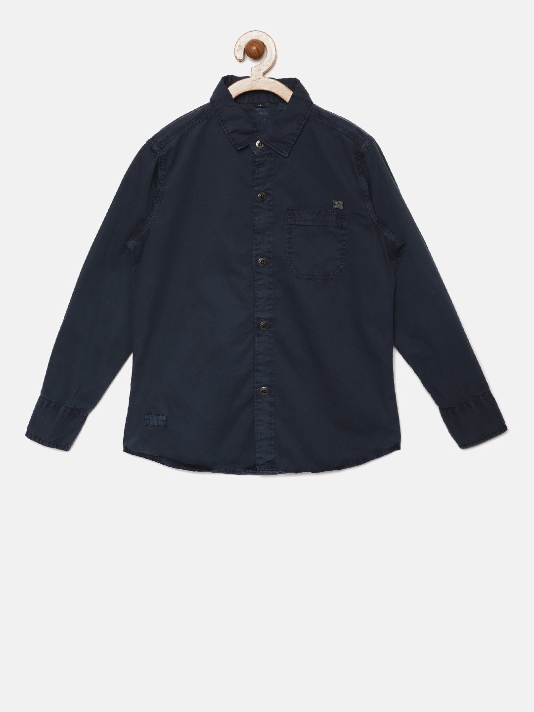 

RUFF Boys Navy Blue Regular Fit Casual Shirt