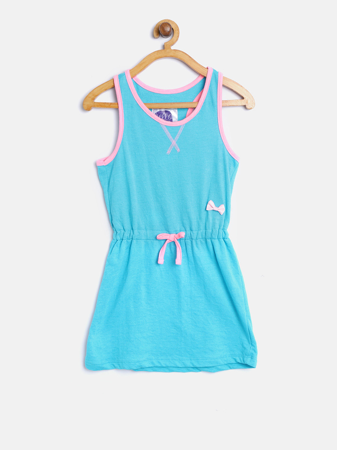 

Eimoie Girls Blue Solid Fit & Flare Dress