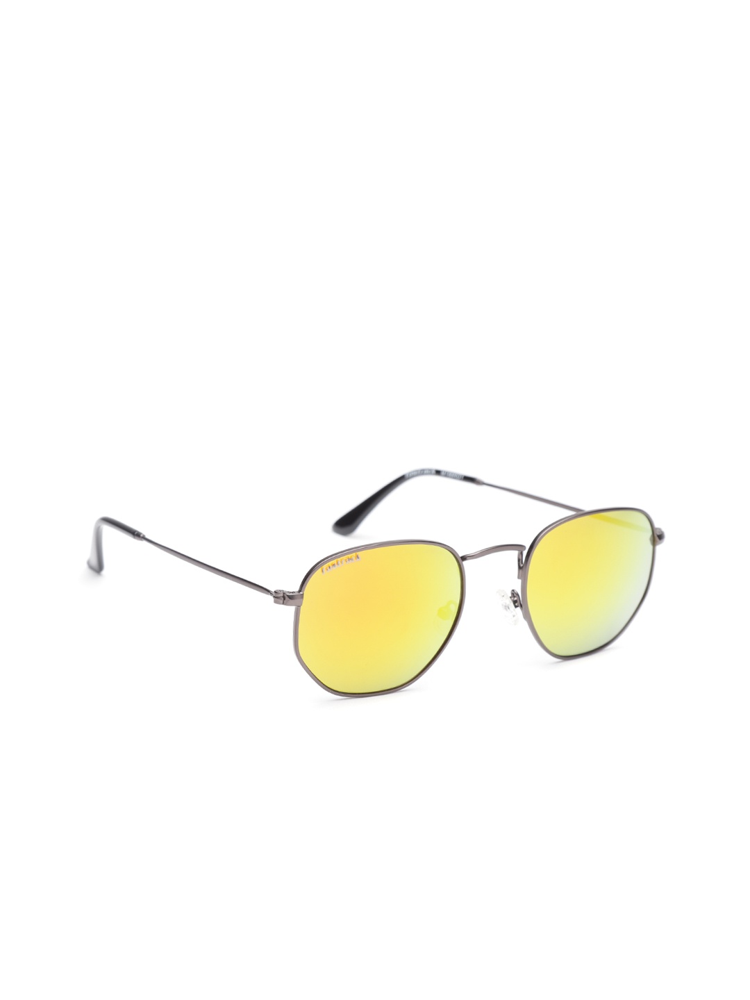 

Fastrack Men Mirrored Oval Sunglasses NBM188RD1, Yellow