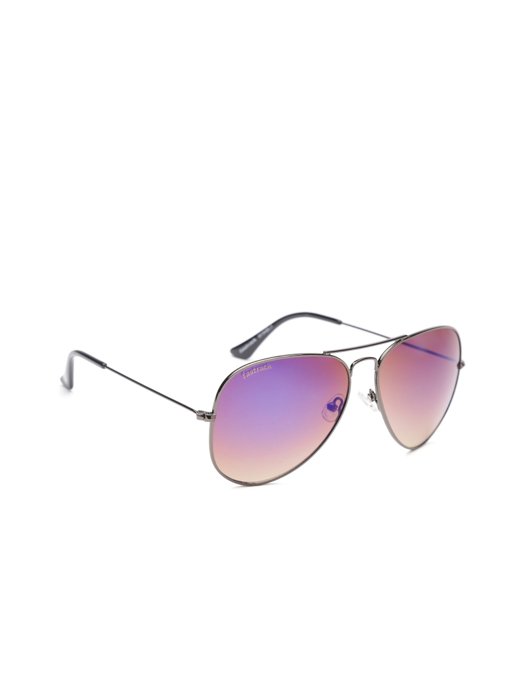 

Fastrack Men Mirrored Aviator Sunglasses NBM194BU1, Purple