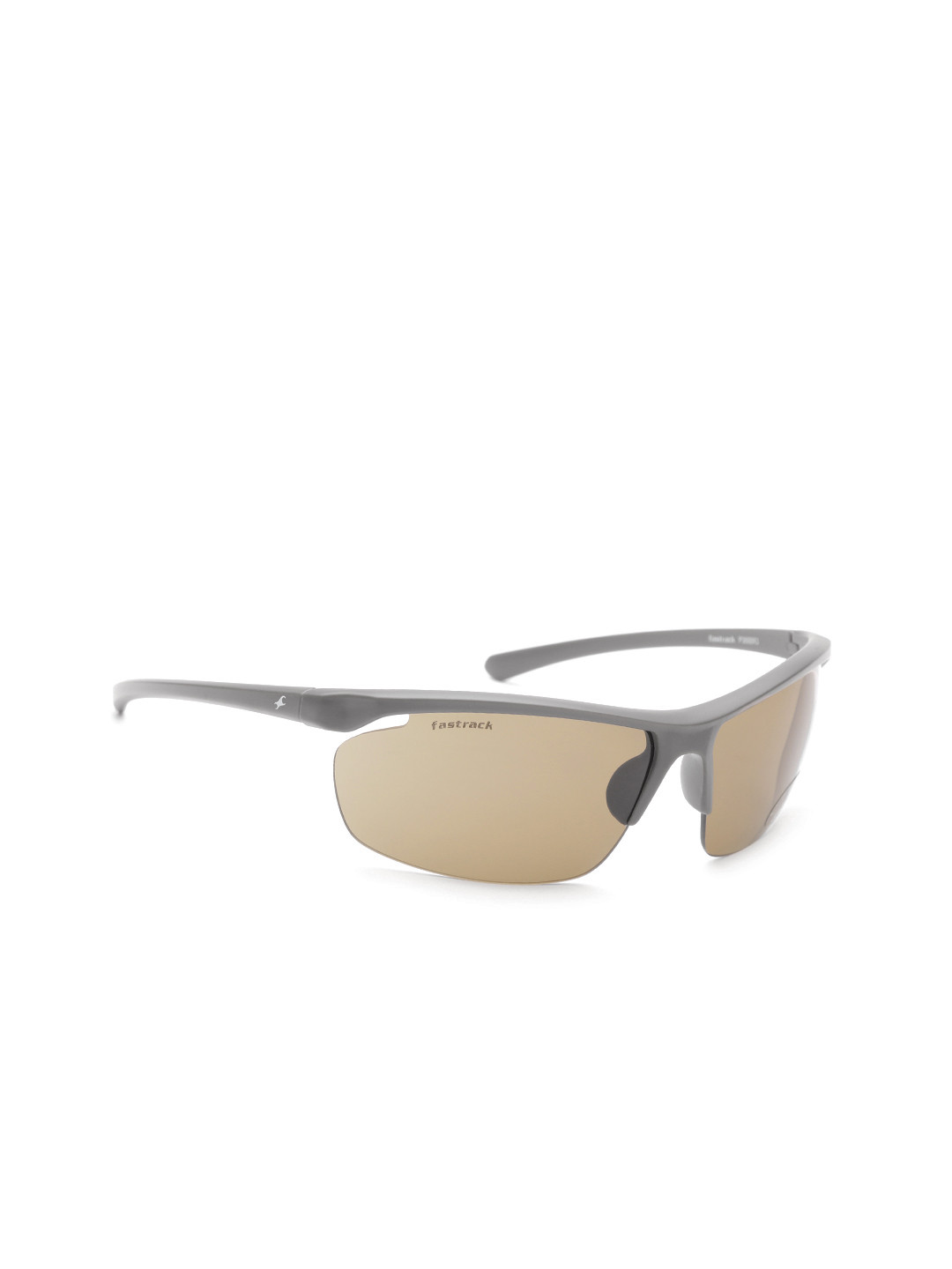 

Fastrack Men Half Rim Sports Sunglasses NBP388BR3, Brown
