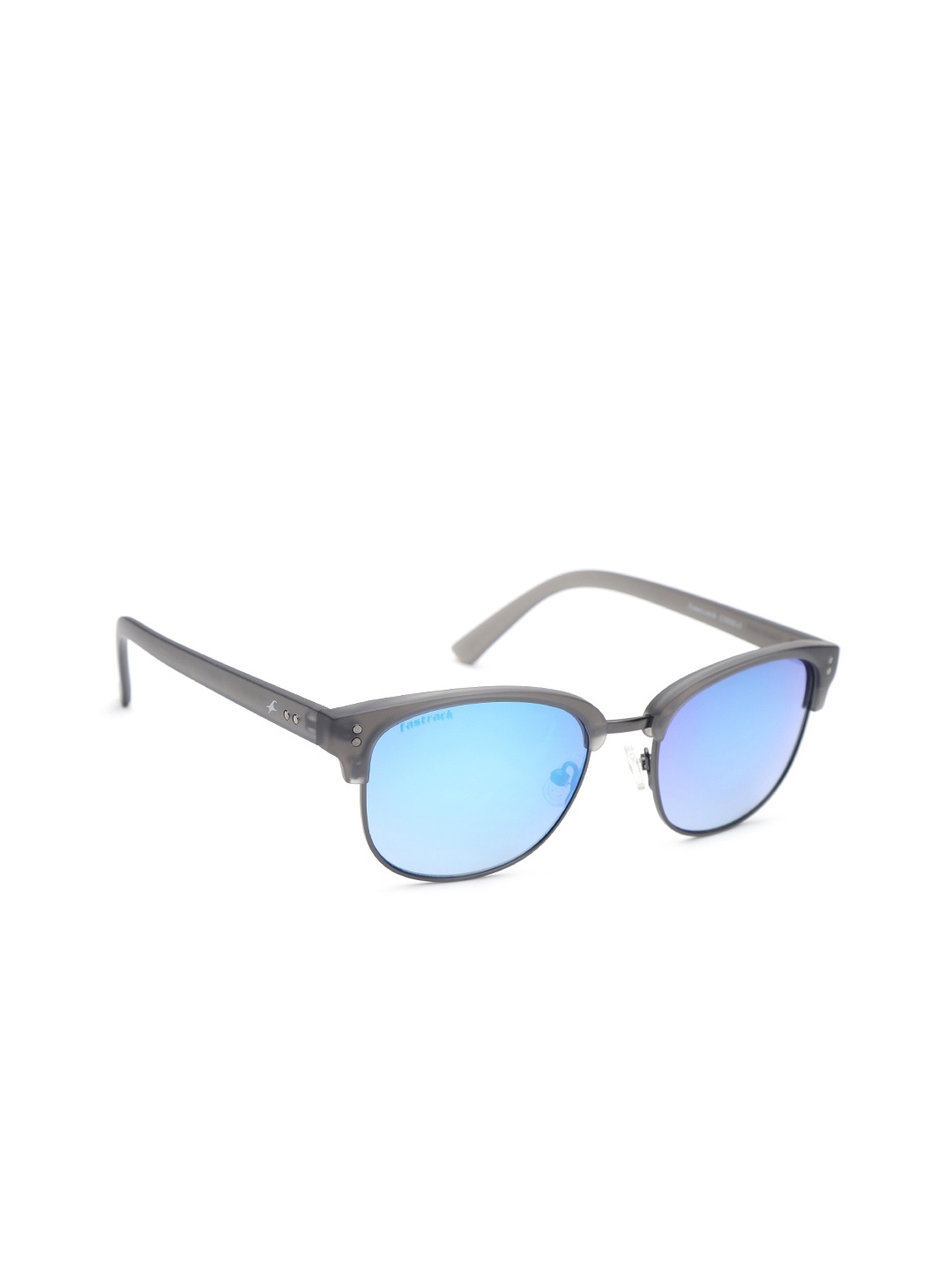 

Fastrack Men Mirrored Browline Sunglasses NBC088BU5, Blue