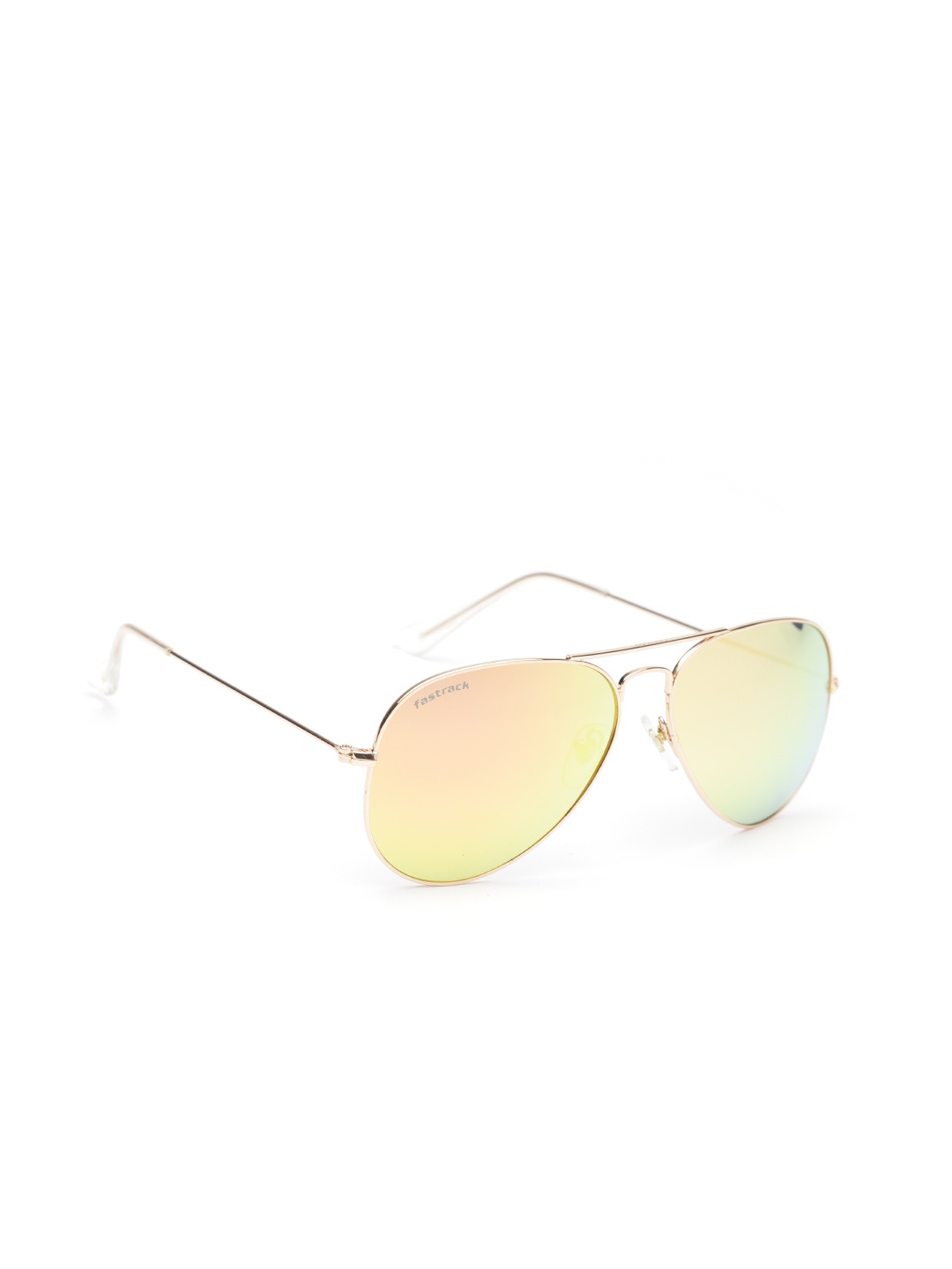 

Fastrack Men Mirrored Aviator Sunglasses NBM165BR13, Yellow