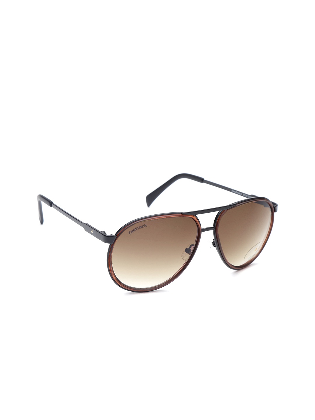 

Fastrack Men Oval Sunglasses NBM141BR2, Brown