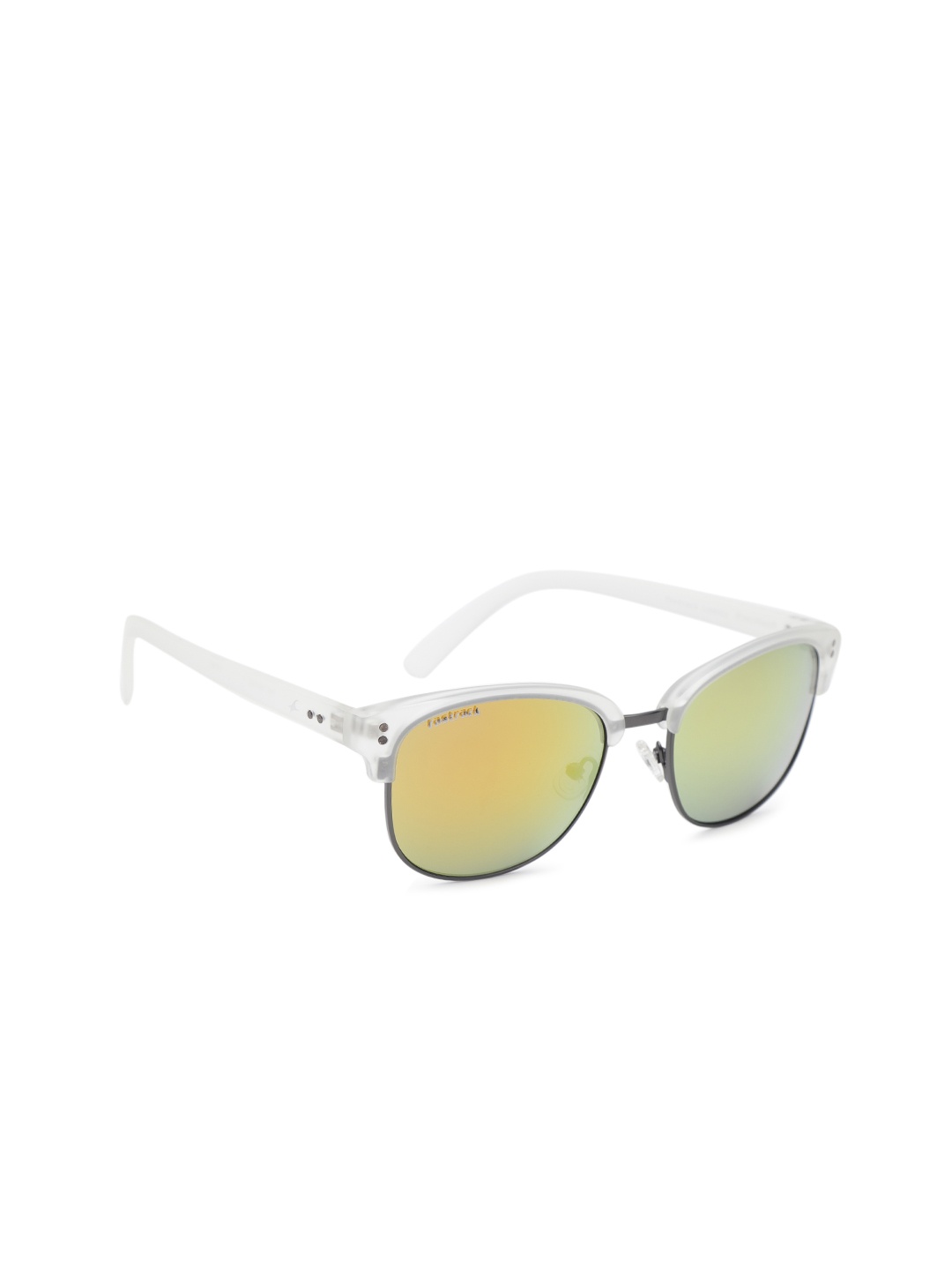 

Fastrack Men Mirrored Browline Sunglasses NBC088RD3, Yellow