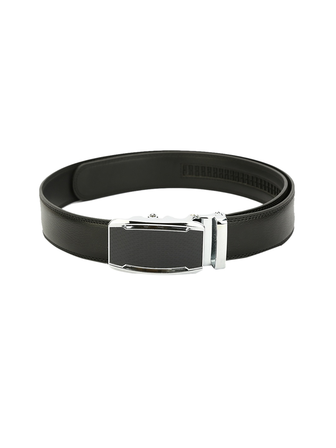 

Pacific Gold Men Black Leather Solid Belt