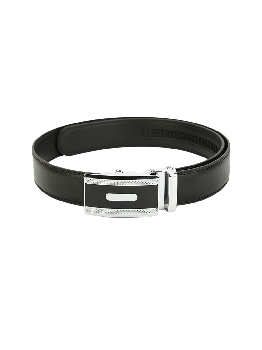 

Pacific Gold Men Black Solid Leather Belt