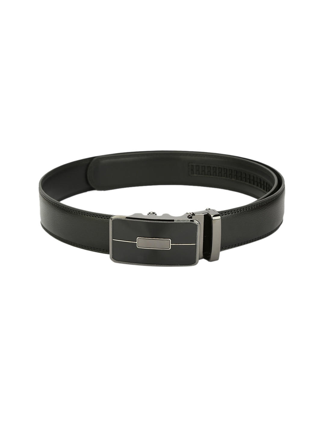 

Pacific Gold Men Black Solid Belt