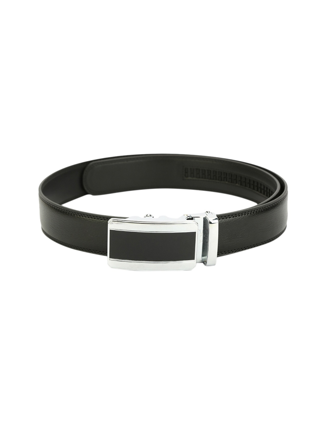 

Pacific Gold Men Black Solid Leather Belt