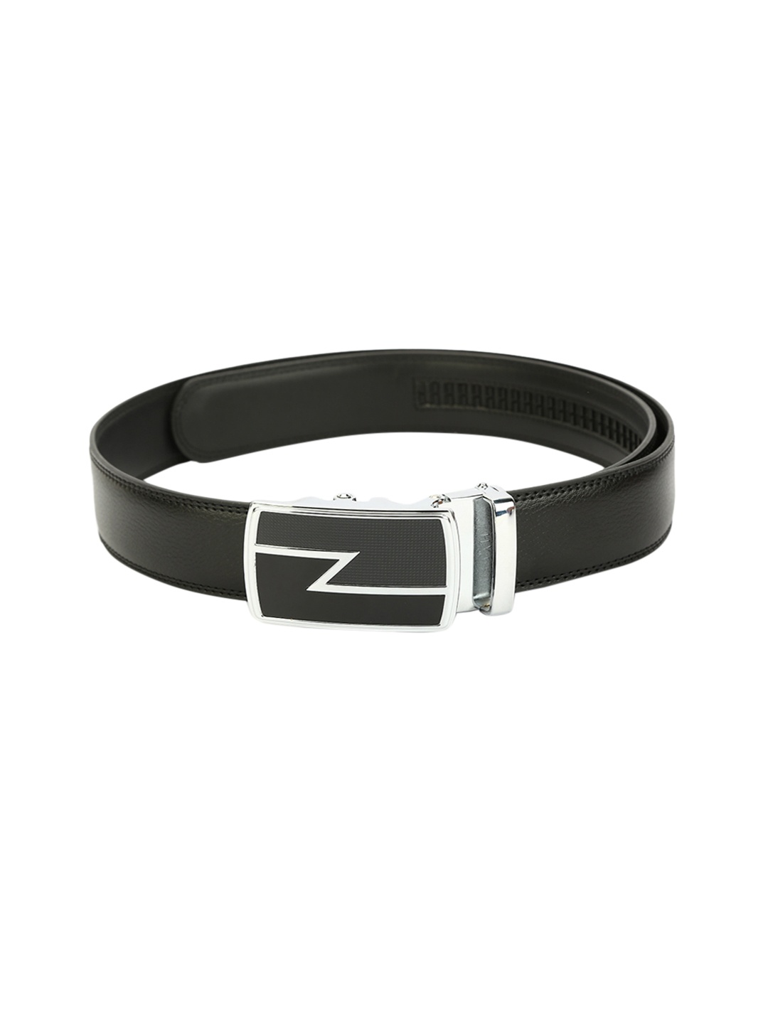 

Pacific Gold Men Black Solid Belt