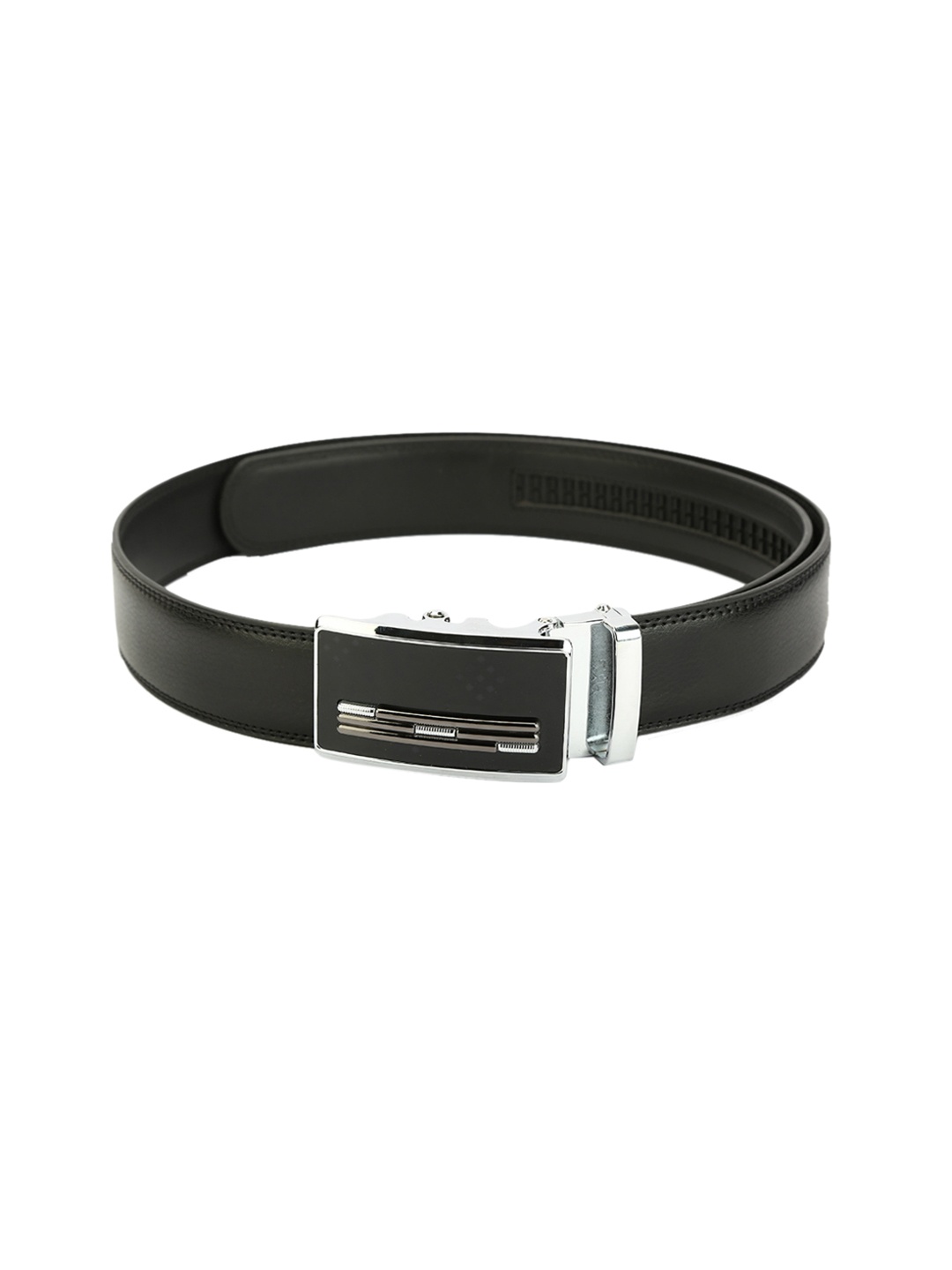 

Pacific Gold Men Black Solid Belt