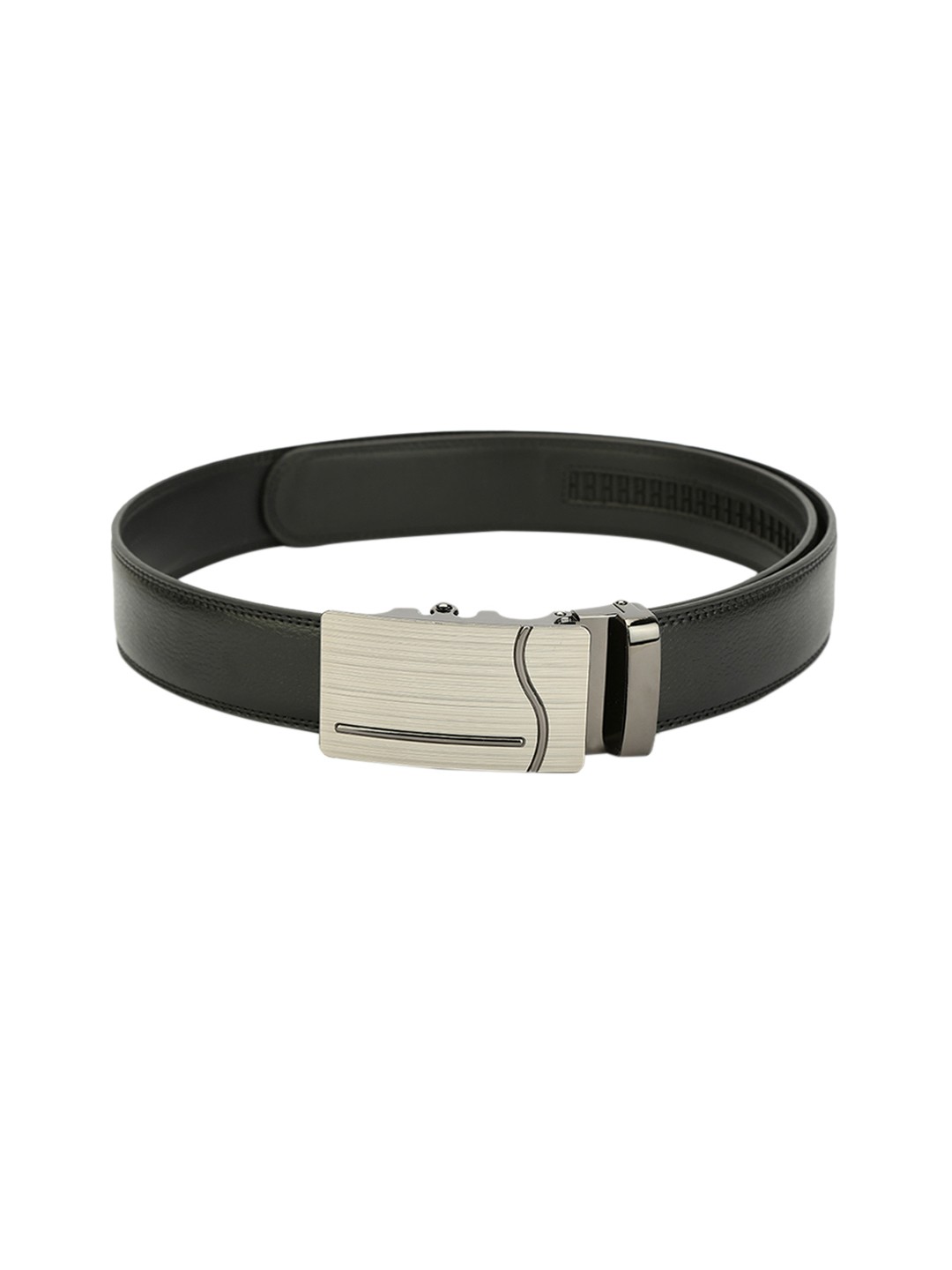 

Pacific Gold Men Black Solid Leather Belt