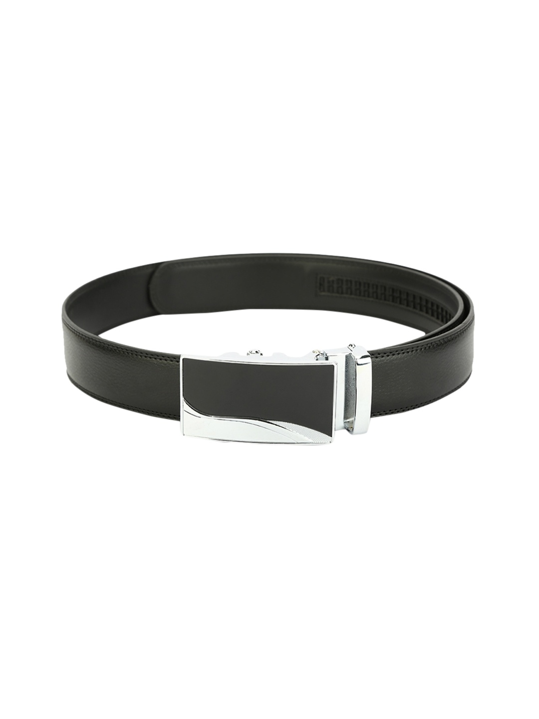 

Pacific Gold Men Black Solid Belt