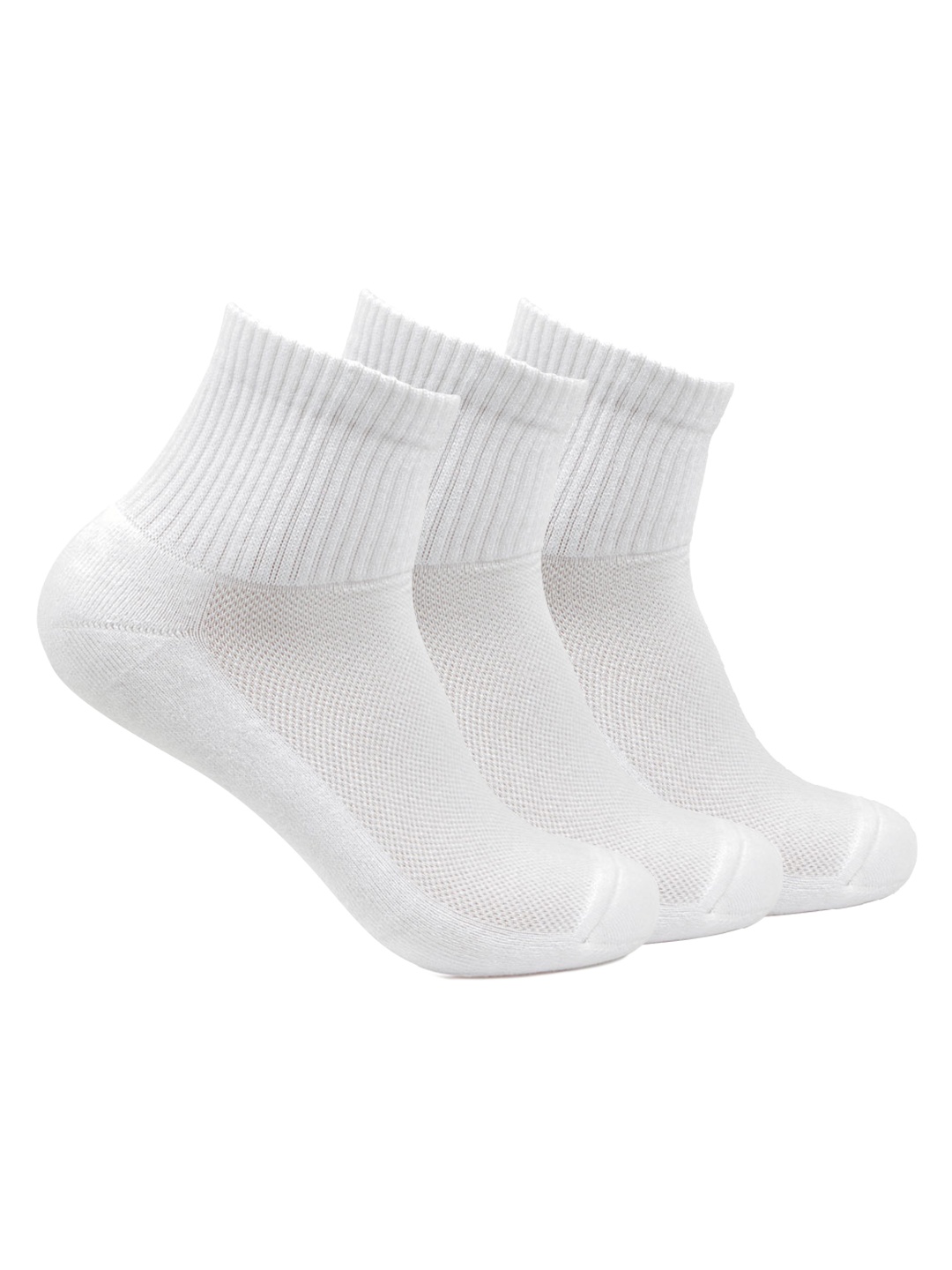 

Bonjour Men Pack of 3 White Terry Ankle-Length Socks