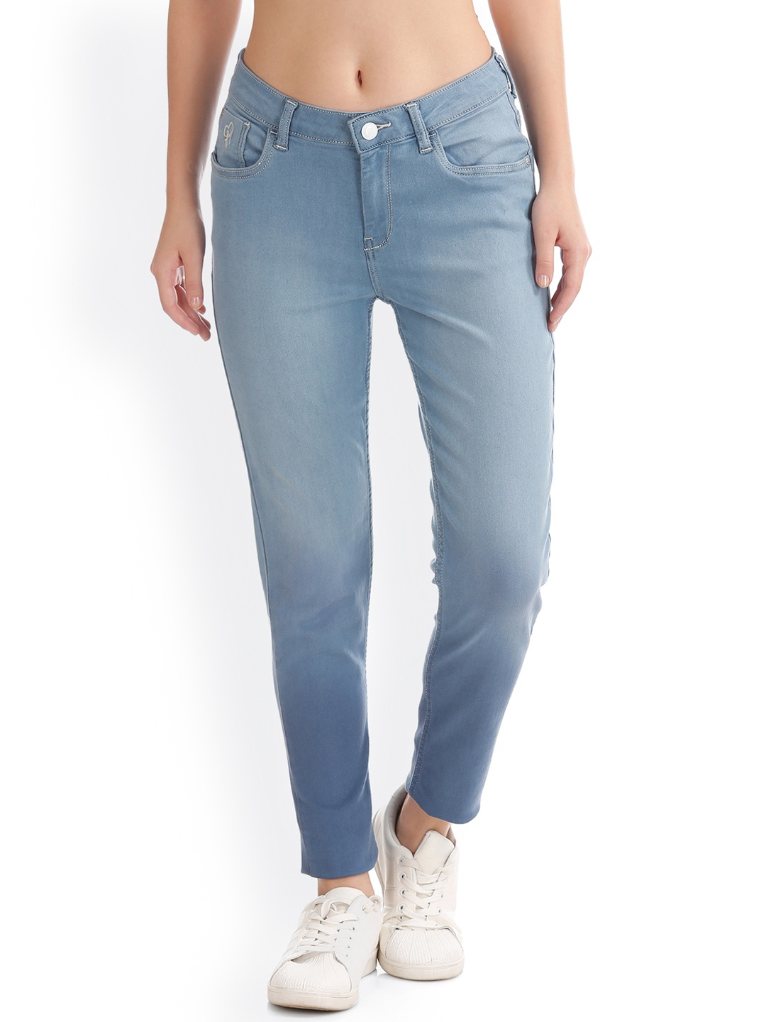 

Flying Machine Women Blue Skinny Fit Mid-Rise Clean Look Stretchable Jeans