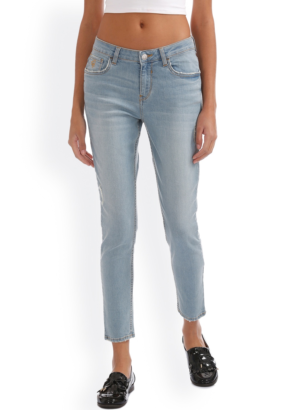 

Flying Machine Women Blue Skinny Fit Mid-Rise Clean Look Stretchable Jeans