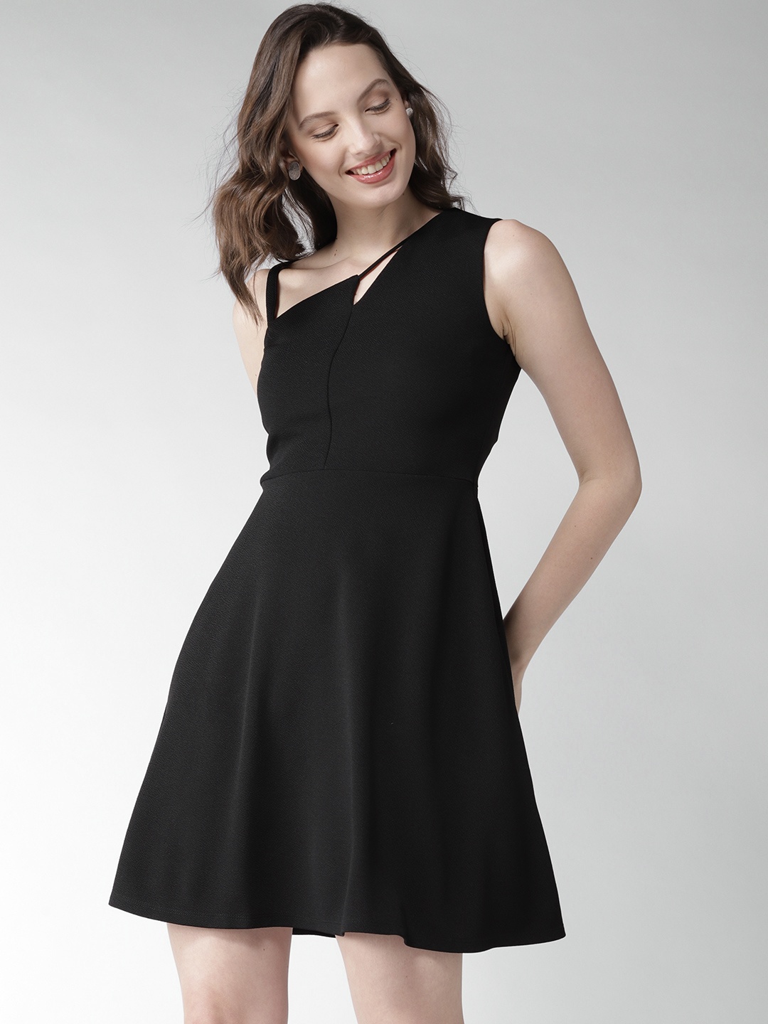 

20Dresses Black V-Neck Fit & Flare Dress