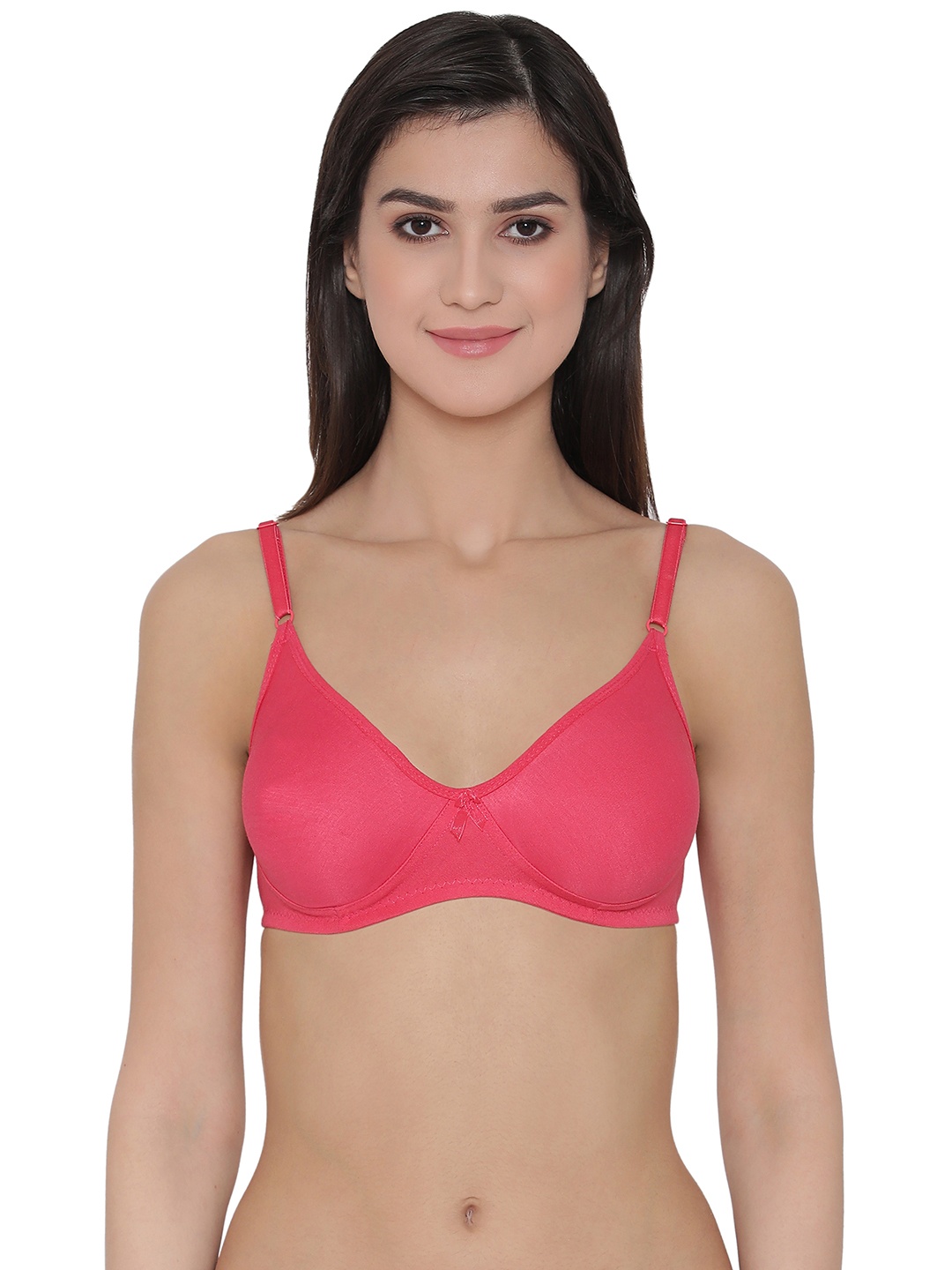 

Clovia Cotton Rich Non-Padded Non-Wired Bra, Pink