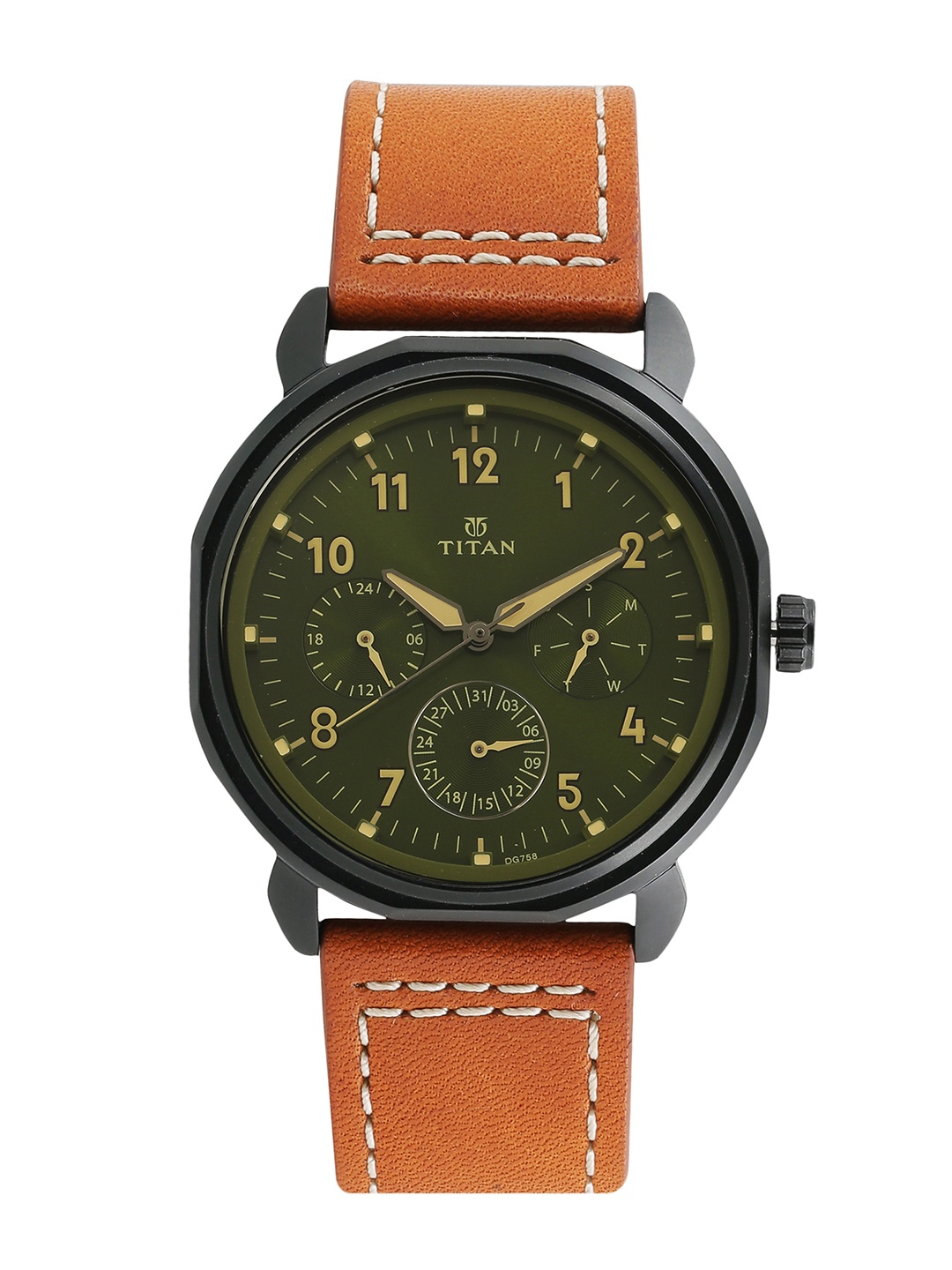 

Titan Purple Gents Men Orange Analogue Watch NL1753NL01, Green