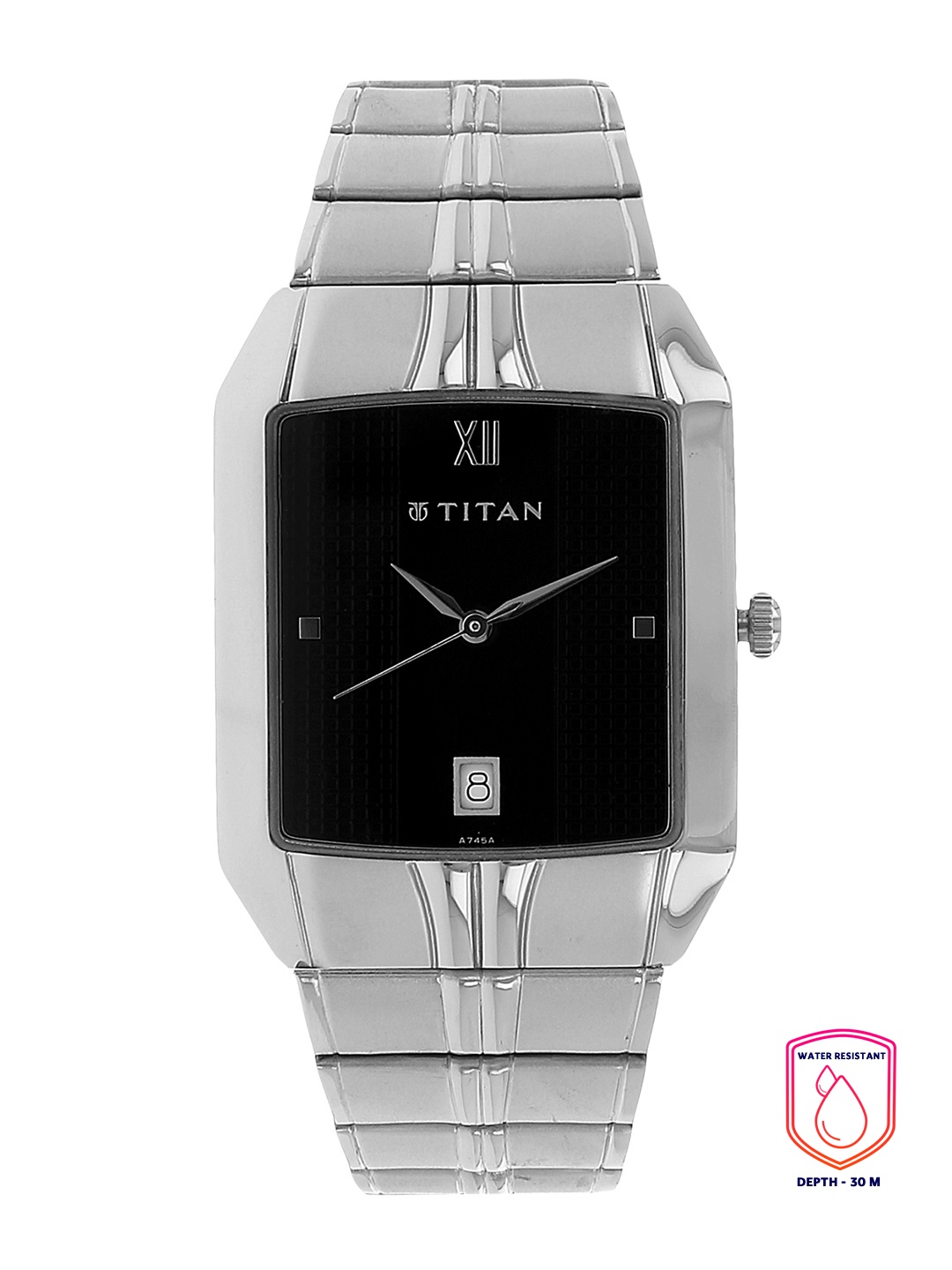 

Titan Men Silver-Toned Analogue Watch NH9264SM02A